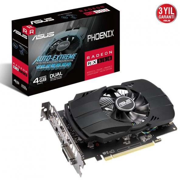 Asus 4GB AMD Radeon RX 550 Phoenix (PH-RX550-4G-EVO) Ekran Kartı - 1