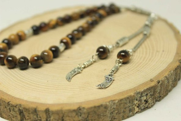 Kaplan Gözü Taşı Tesbih 8mm - Resim 4