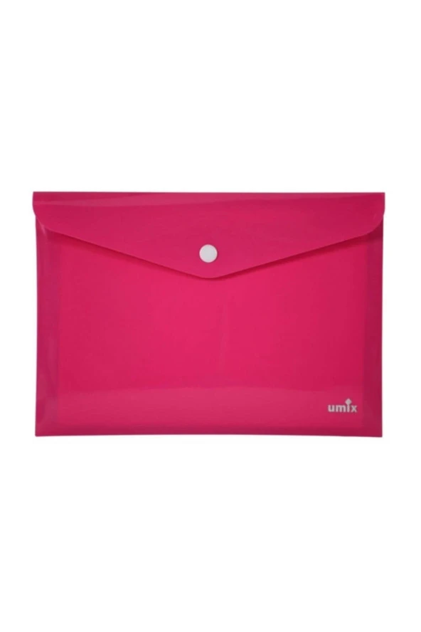 Umix Çıtçıtlı Zarf Dosya A4 Neon Pembe Çıtçıtlı Dosya (12 Li Paket)