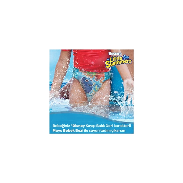 Huggies Little Swimmer Mayo Bez 5-6 Beden 12-18 kg Disney Dory Temalı Havuz Deniz Bebek Bezi Büyük Boy - 2