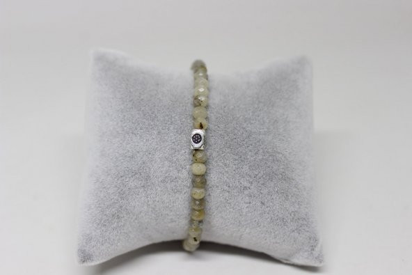 Labradorit Taşı Bileklik Faset Kesim Rondela 4.5*3.5mm - Resim 2