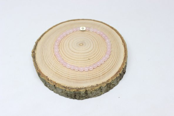 Pembe Kuvars Taşı Bileklik 4mm - Resim 3