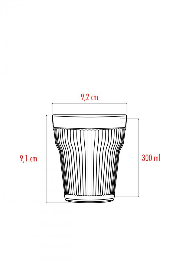 Akrilik Füme 6lıi Kısa Bardak & Su Meşrubat Kahve Yanı Bardağı 300 ml ( Cam Değildir )