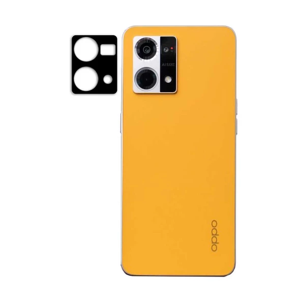 Gpack Oppo Reno 7 Kamera Lens Koruyucu Cam Siyah