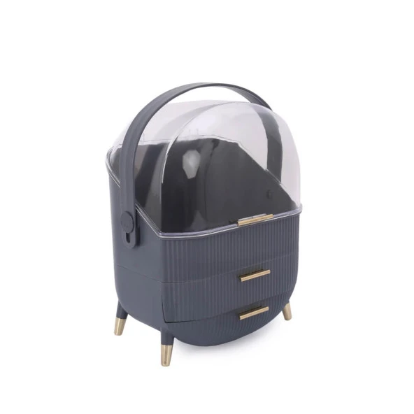 House By House Çekmeceli Makyaj Kozmetik Düzenleyici Organizer Gri - 4