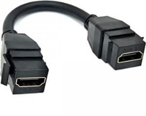 HDMI Dişi - Dişi Siyah Keystone Ara Kablo - 20 cm