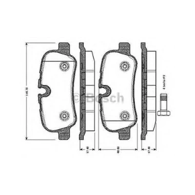 Land Rover Dıscovery III 4.0  4x4  0986TB3021 ARKA FREN BALATASI BOSCH