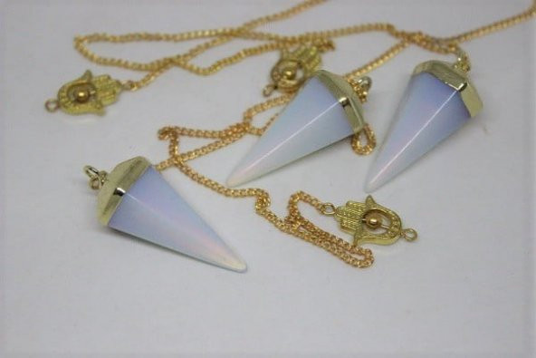 Opal Taşı Pandül Royal Quality Metal Kaplama - Resim 4