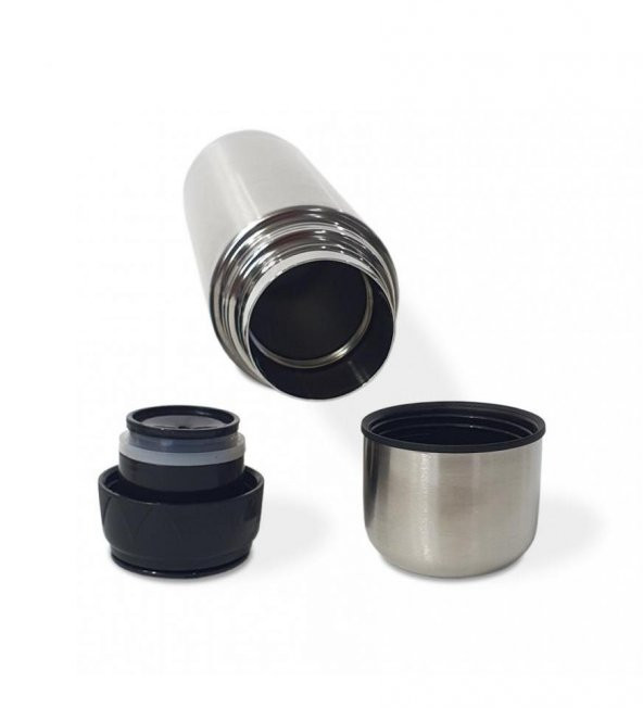 Bardak Kapaklı Deri Kılıflı 500 Ml Çelik Termos - 3