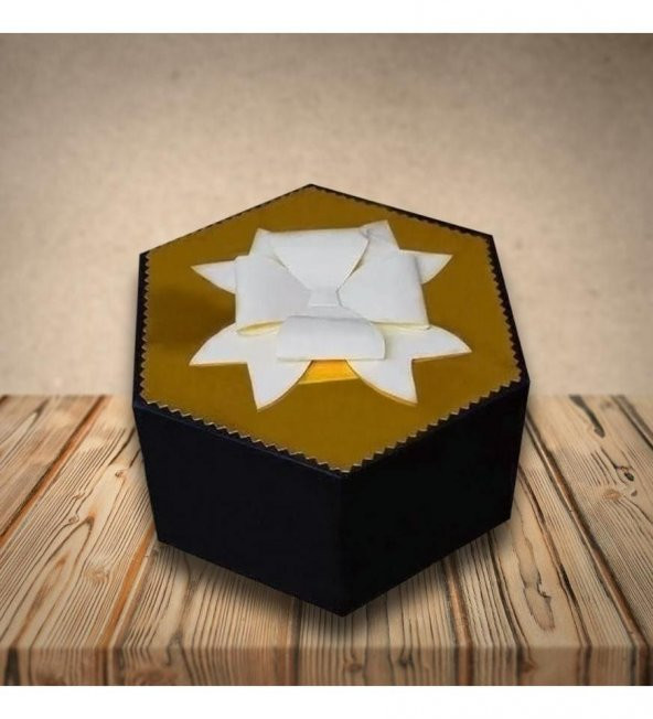 Altıgen Patlayan Aşk Kutusu Gold - 2