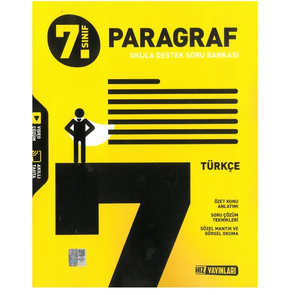 Hız Yayınları 7.Sınıf Türkçe Paragraf Okula Destek Soru Bankası