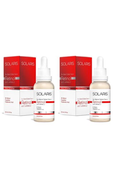 Solaris Onarıcı & Besleyici Retinol Cilt Bakım Serumu 30 ml x 2 Adet (1% Retinol ve Hyaluronic Acid) - 2