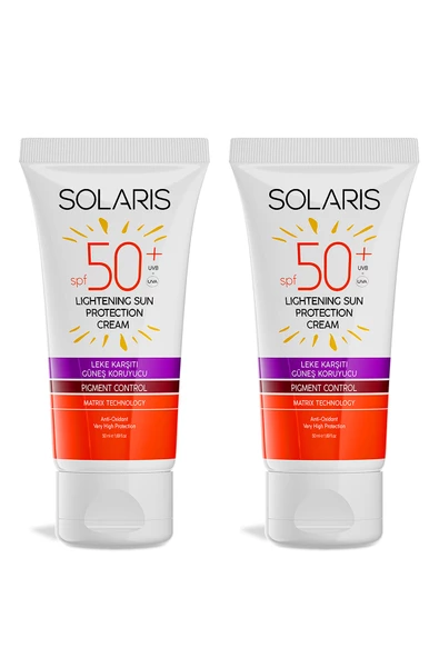 Tüm Ciltler İçin SPF 50+ Güneş Kremi Seti Leke Karşıtı ve Yaşlanma Karşıtı ve Nemlendirici Etkili x2