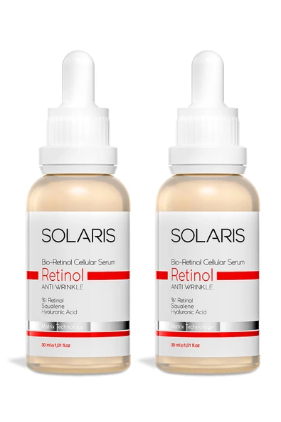 Onarıcı & Besleyici Retinol Cilt Bakım Serumu 30 ml x 2 Adet (1% Retinol ve Hyaluronic Acid)