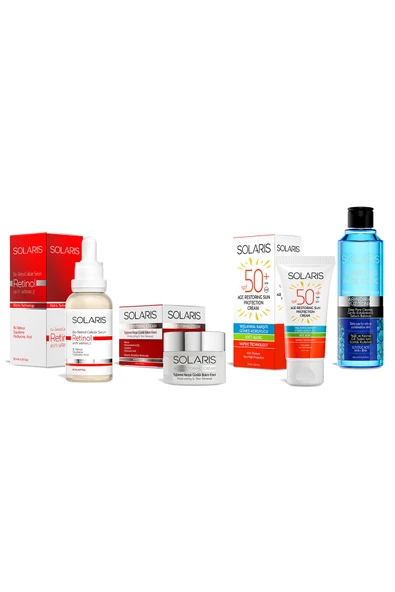 Solaris Avantaj Paketi Retinol Serum-Yaşlanma Karşıtı Krem-Yaşlanma Karşıtı Güneş Kremi-Tonik - 2