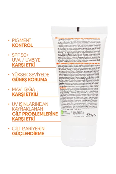 Solaris Aydınlatıcı Leke Kremi - C Vitamin Serum - Leke Karşıtı Güneş Kremi - Yüz Temizleme Jeli - 3