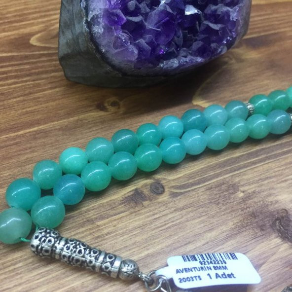 DOĞAL TAŞ AVENTURİN 8MM - Resim 2