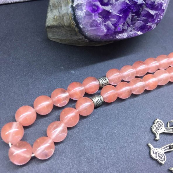 DOĞAL TAŞ KUVARS PEMBE 8MM F - 3