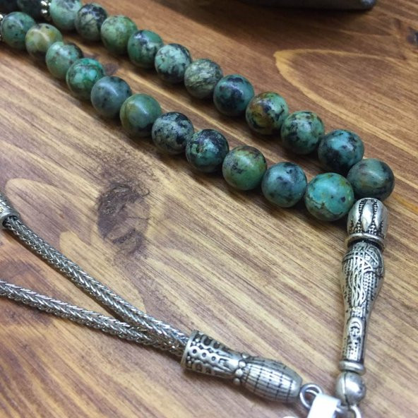 DOĞAL TAŞ TURKUAZ MAT 8MM. - Resim 3