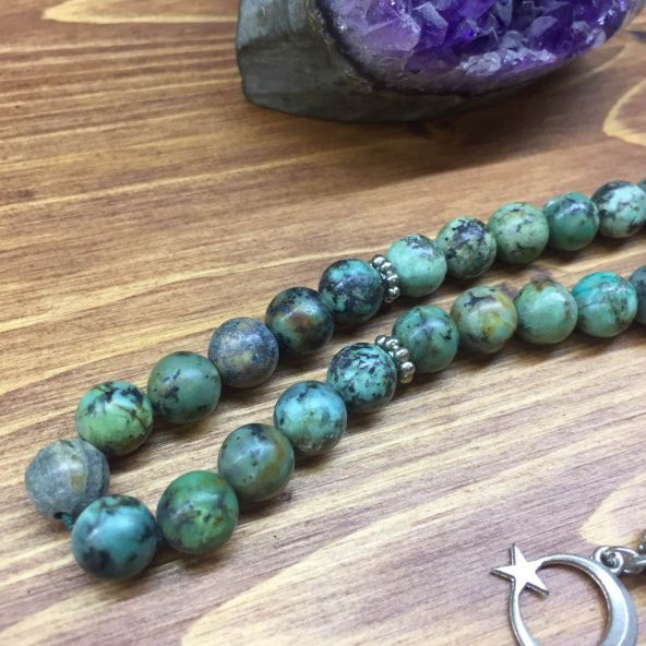 DOĞAL TAŞ TURKUAZ MAT 8MM. - Resim 4