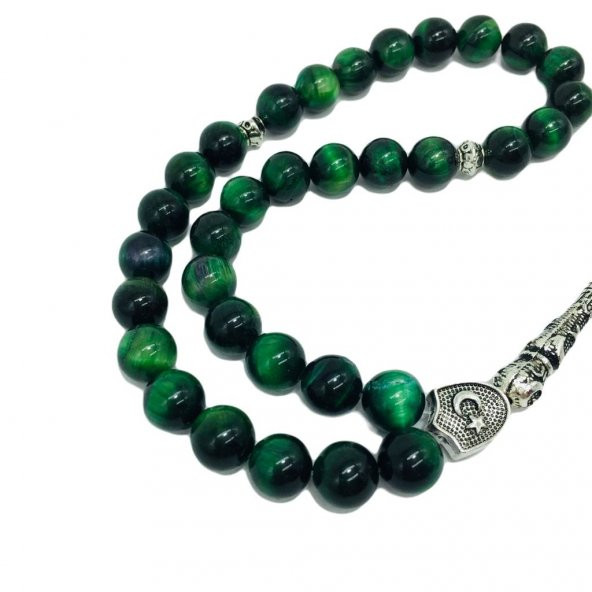 DOĞAL TAŞ KAPLAN GÖZÜ YEŞİL 10MM - 2