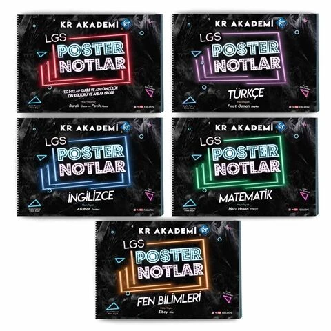 LGS Poster Notlar Seti 5 li KR Akademi ürün görseli