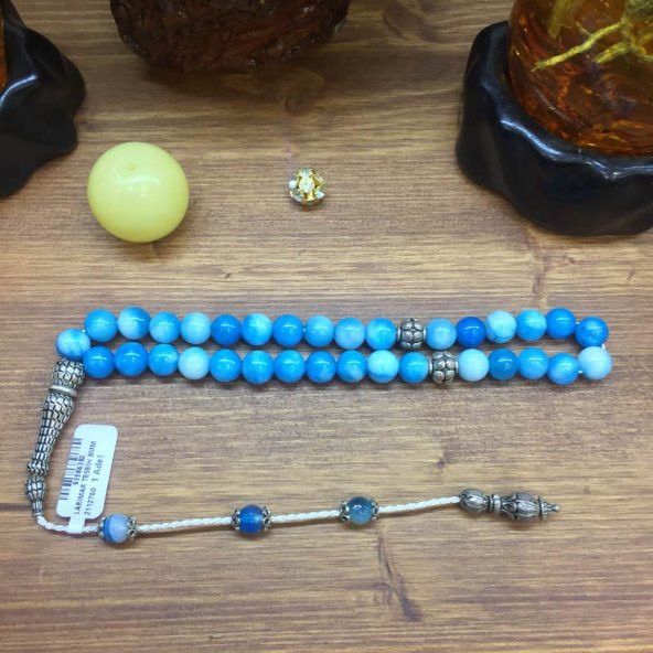 GÜMÜŞ LARİMAR GÜMÜŞ TESBİH 8MM - 3