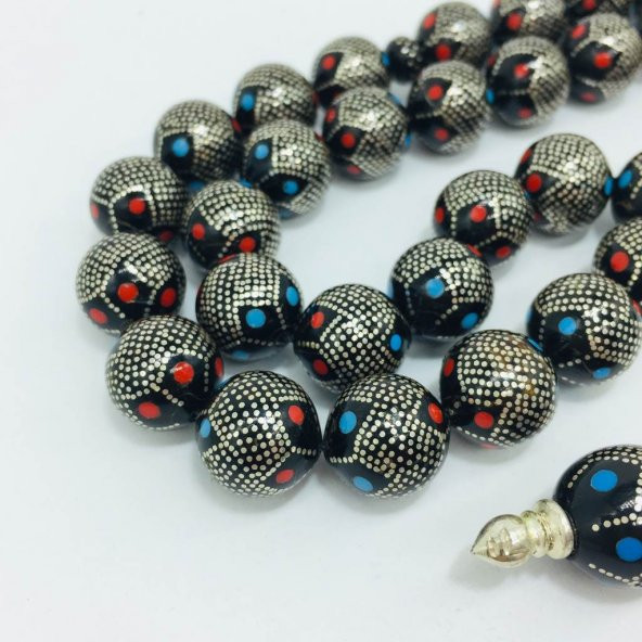 OSMANLI SARAYI YÜSUR GÜMÜŞ FRZ-MRC 14MM TESBİH ürün görseli 1