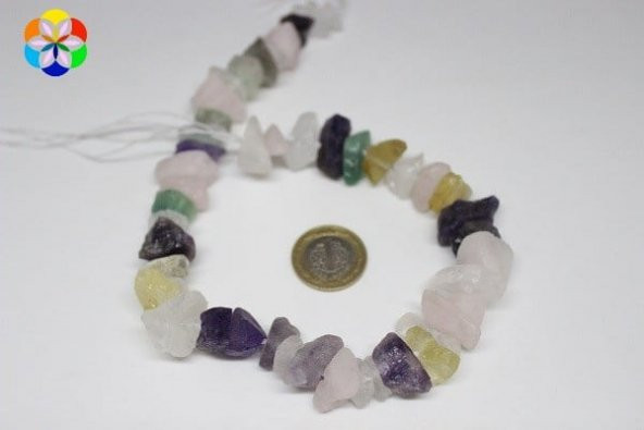 Ametist - Pembe Kuvars - Aventurin - Kristal Kuvars - Sitrin Taşları Karışık Ham Parçalar Dizi ürün görseli 1