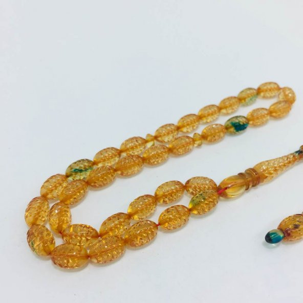 KEHRİBAR SIKMA KHR 33 7X11 TESBİH (İŞLEMELİ1) - Resim 3