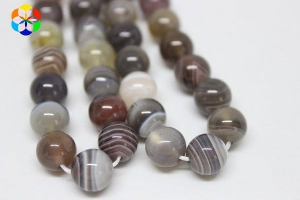 Botswana Akik Taşı Dizi 8mm - Resim 2