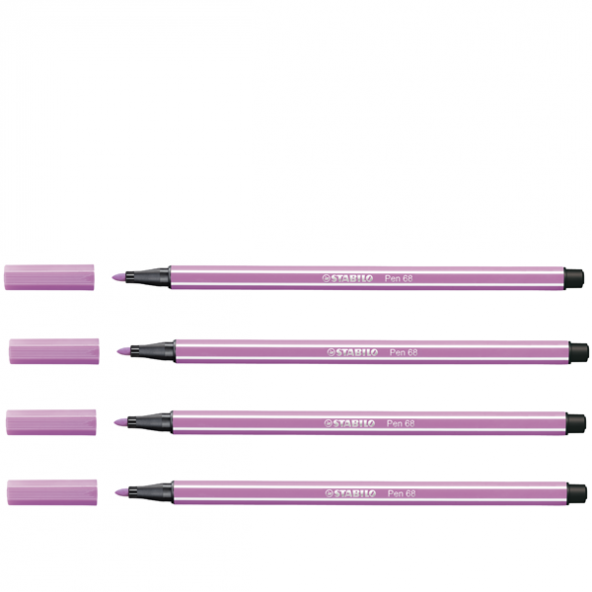Stabilo Keçe Uçlu Boya Kalemi 1 MM Açık Lila (10 lu paket) 68/59