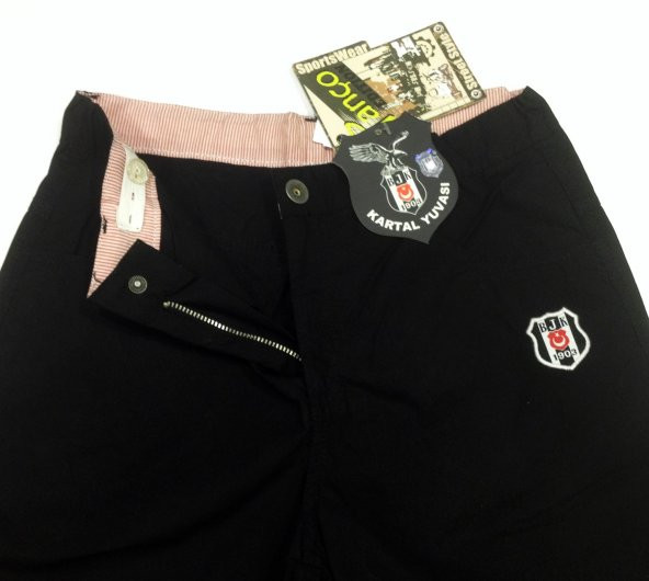 Beşiktaş Orijinal  Keten Fermuarlı ÇOCUK Kapri - 6
