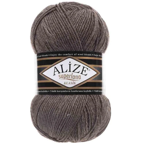 Alize Superlana Klasik Örgü İpi 240 Sütlü Kahve Melanj