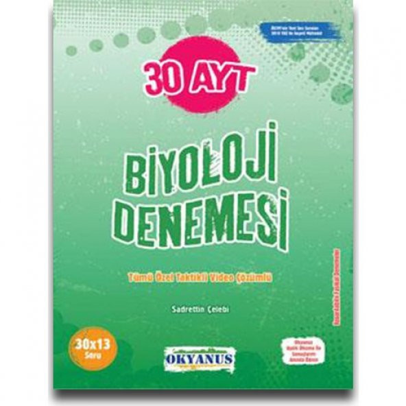 Okyanus Yayınları AYT Biyoloji 30 Denemesi
