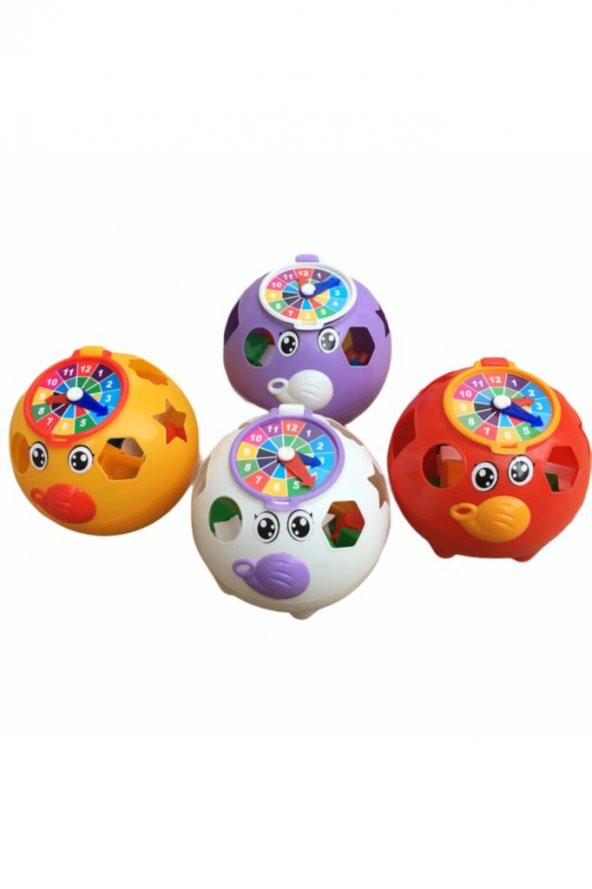 9 Parça Saatli Bultak Bebek Çocuk Zeka Gelişim Seti Sevimli Bul tak Prizma Şekilleri Bulma Oyuncağı - 6