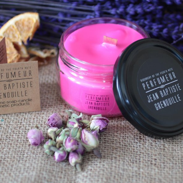 200ml JBG Amber ve Musk Kokulu Dekoratif Pembe Mum Be Amber