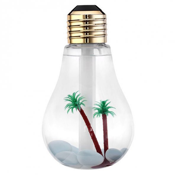 Led Işıklı Hava Nemlendirici Buhar Makinası Ampul Şekilli - 4