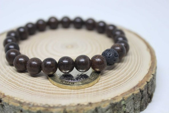 Ceviz Ağacı Bileklik 8mm - Resim 3