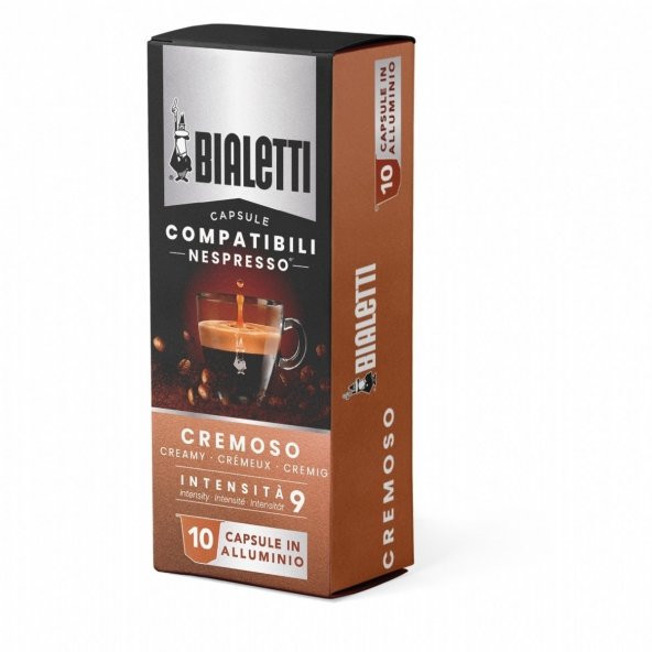 Bialetti Caffe Cremoso Alüminyum Nespresso Uyumlu 10lu Kapsül Kahve (96080352)