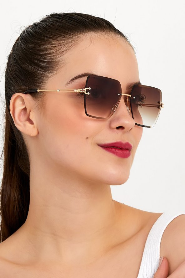 ModaLucci Kadın Kahverengi Güneş Gözlüğü