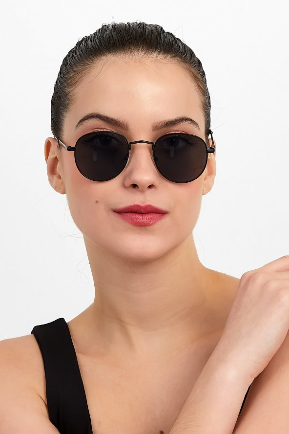 ModaLucci ML 09 Round Unisex Siyah Güneş Gözlüğü 6901436300105 - 2