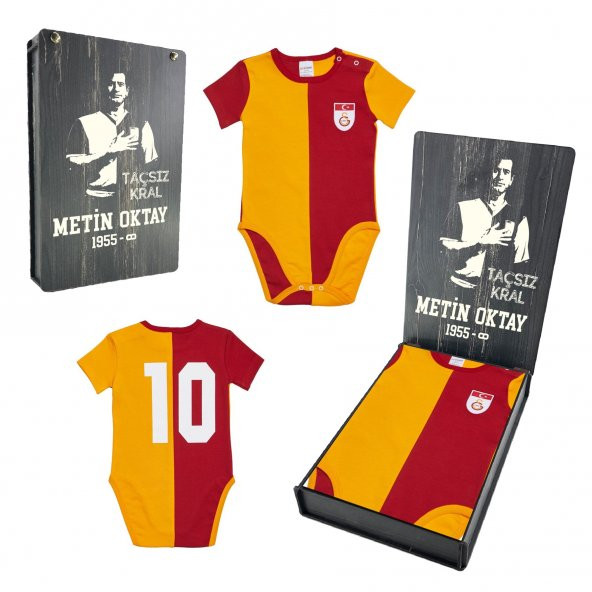 Galatasaray Orijinal Metin Oktay Body Zıbın Özel Tasarım Retro Ahşap Kutulu