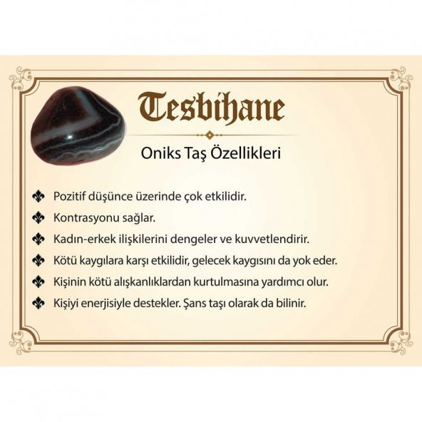 Nipora Hem Bileklik - Hem Kolye - Hem Tesbih 99lu Siyah Oniks Doğaltaş Takı - 12