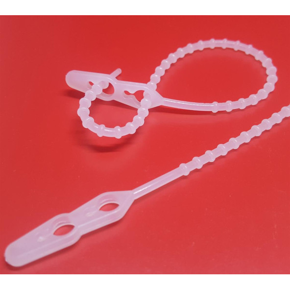 Boncuk Çift Kilitli Kablo Bağı Plastik Kelepçe 3.5X235 500 Adet - 4