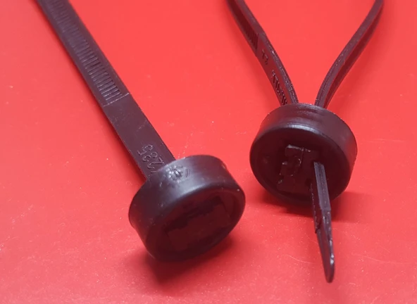 Tokalı Düğme Başlıklı, Kablo Bağı Plastik Cırt Kelepçe 6X235 mm 100 Adet - 3