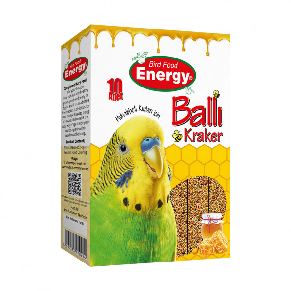 Energy 10'lu Ballı Muhabbet Kuşu Krakeri