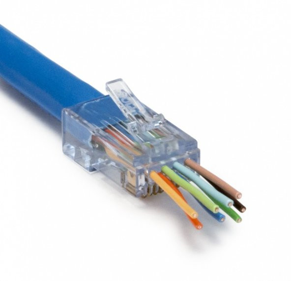 Yeni Nesil EZ Delikli RJ45 Network Jack - 100 Adet - 3