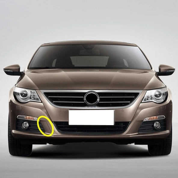 VW Passat CC 2009-2012 Ön Tampon Sağ Çeki Demiri Kapağı 3C8807241 - 1