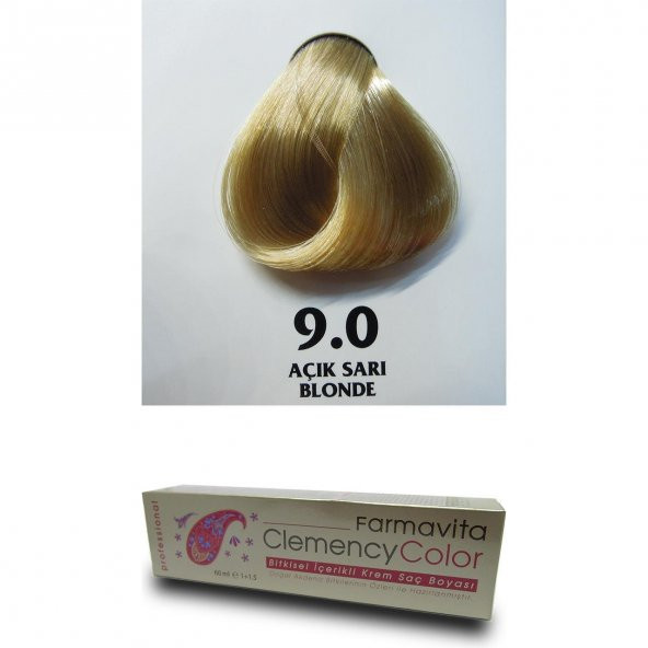 Farmavita Clemency Color Saç Boyası 60ml  9.0 Açık Sarı - Resim 2